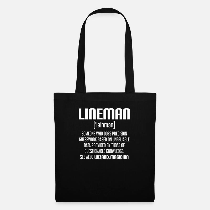 lineman, lineman barn, football offensive lineman, - Stoffbeutel - Schwarz