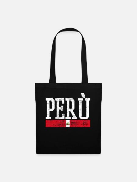 Peru - Stoffbeutel - Schwarz