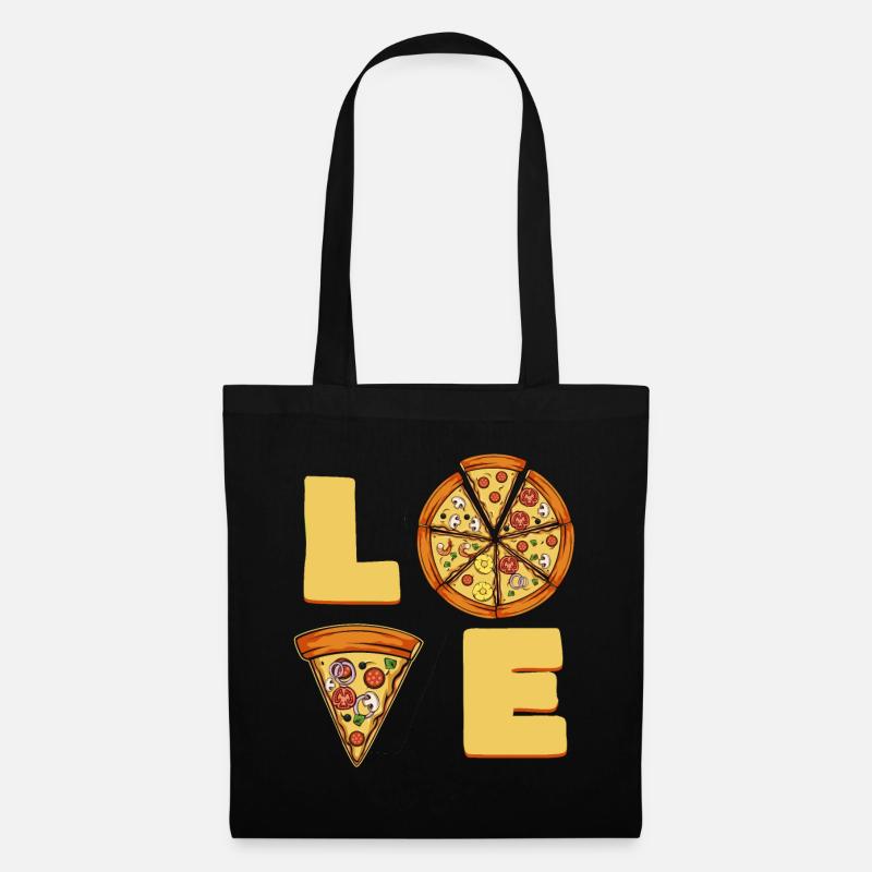 Pizza Love - Stoffbeutel - Schwarz