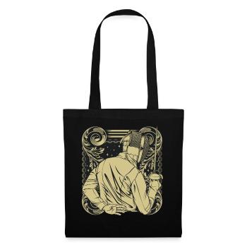 clôture - Sac en tissu - noir - Devant