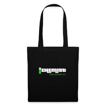 Tube à essai chimiste - Sac en tissu - noir - Devant