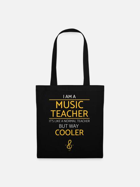 Music Teacher Appreciation Geschenkidee Ruhestand - Stoffbeutel - Schwarz