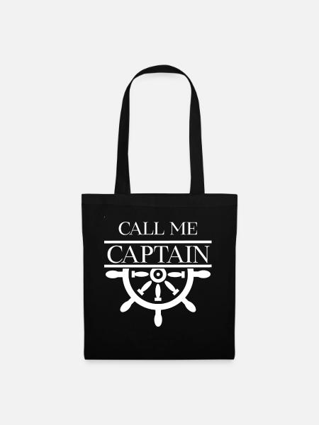 Appelez-moi capitaine! Volant! - Sac en tissu - noir