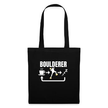 Bouldern - Stoffbeutel - Schwarz - Vorne