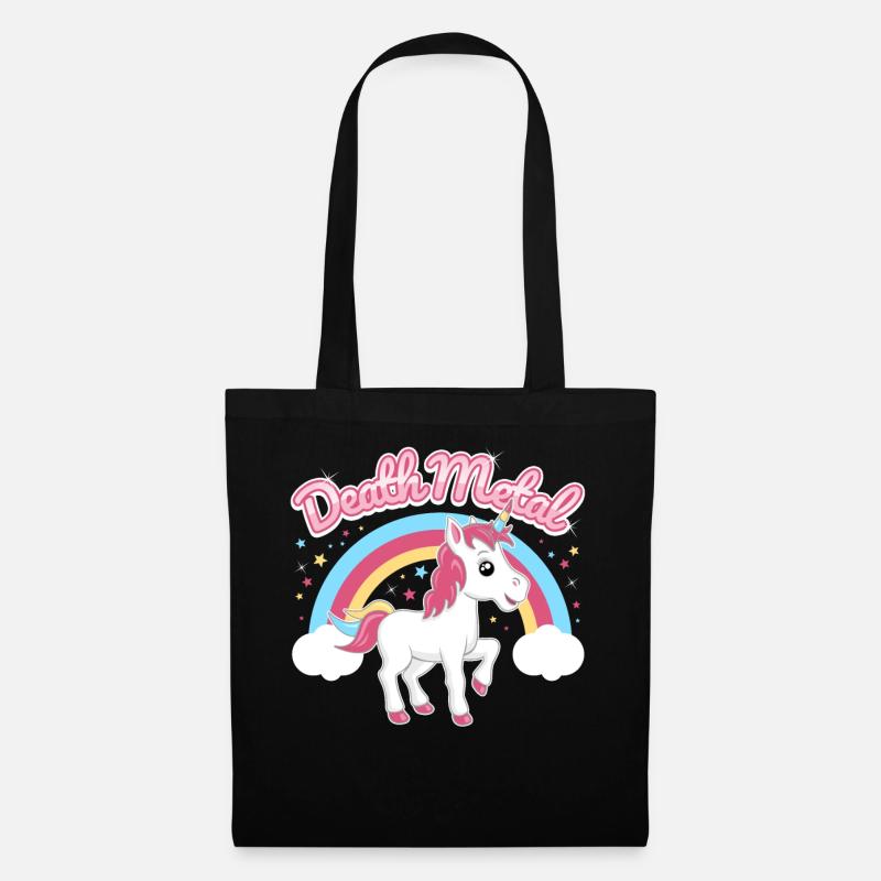 Death Metal Einhorn - Stoffbeutel - Schwarz