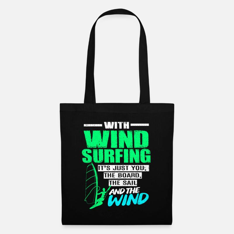 Windsurfen - Stoffbeutel - Schwarz