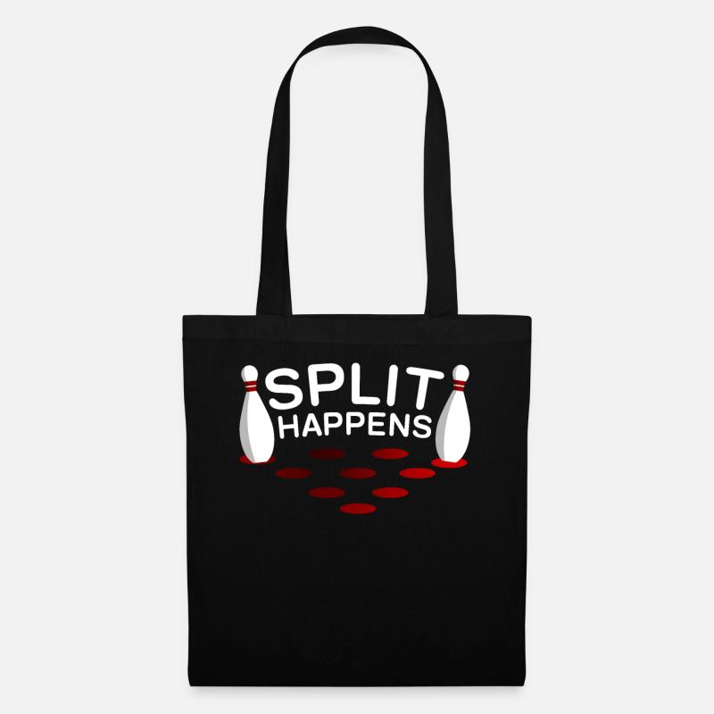 Split happens Bowling Kegeln - Stoffbeutel - Schwarz