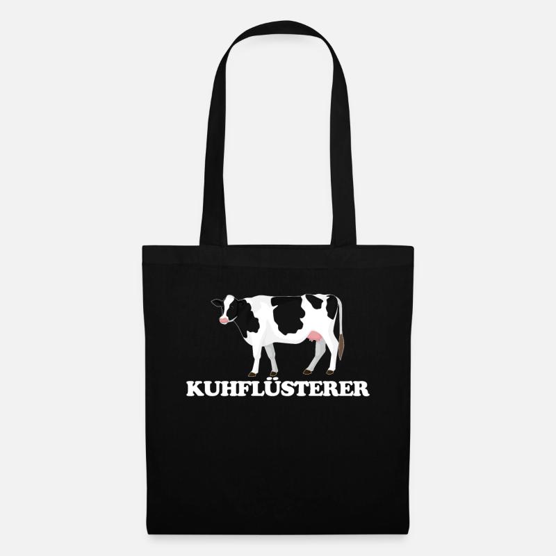 Kuhflüsterer Kuh Landwirt Bauer - Stoffbeutel - Schwarz