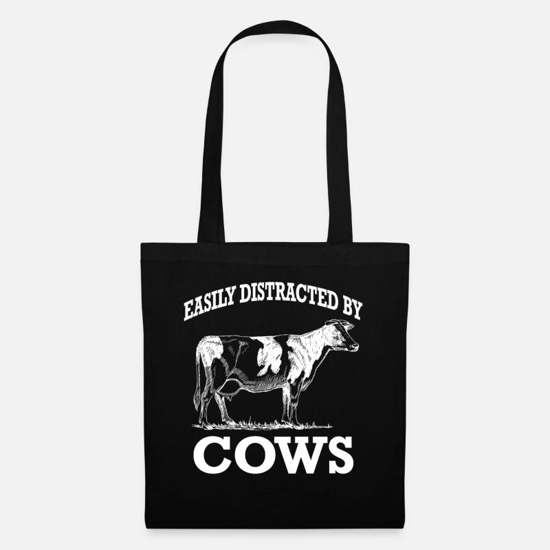 Easily Distracted By Cows - Tote Bag - black