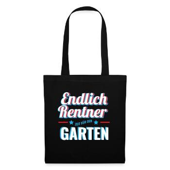 Rente 2019 Ruhestand 63 Kollegen Abschied Garten - Stoffbeutel - Schwarz - Vorne