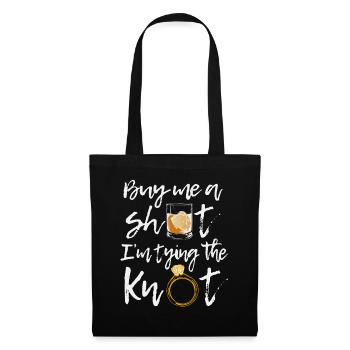 Groom man Achetez-moi un coup de feu j'attache le noeud - Sac en tissu - noir - Devant