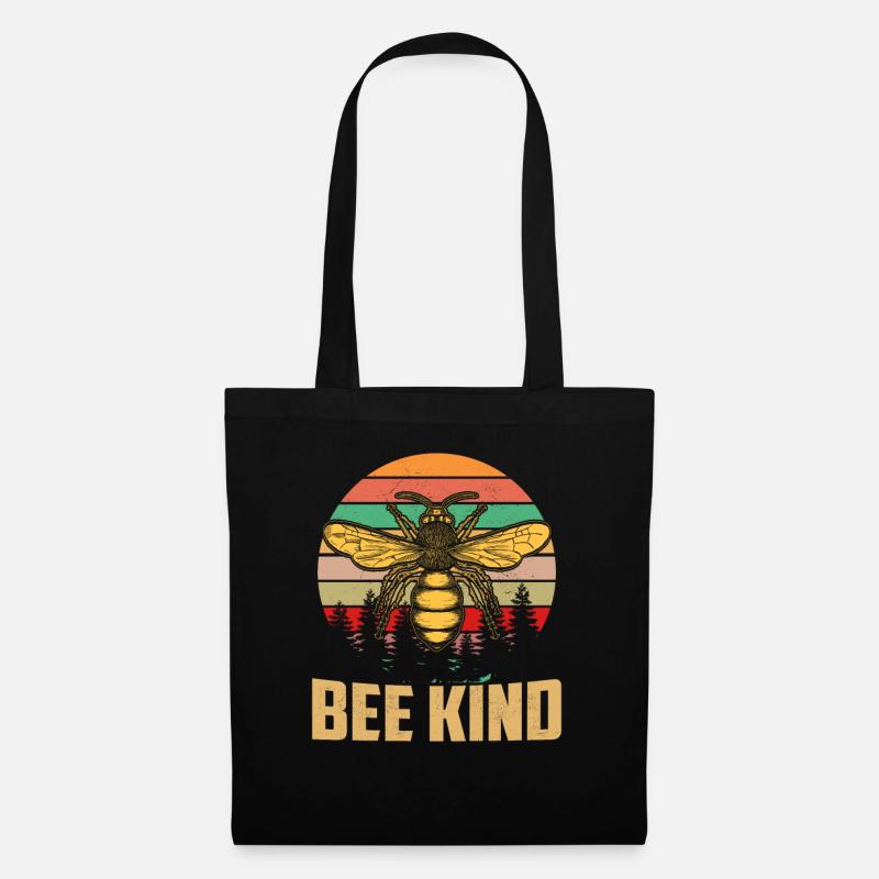 Bee kind Imker Imkerei Biene - Stoffbeutel - Schwarz