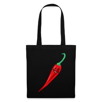 Chili Chili Pepper Pepper Spice Vegetables Vegan - Tote Bag - black - Front