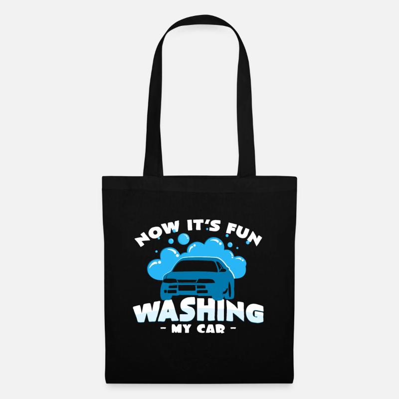 Auto Waschen - Stoffbeutel - Schwarz