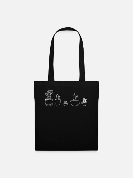cactus - Tote Bag - black