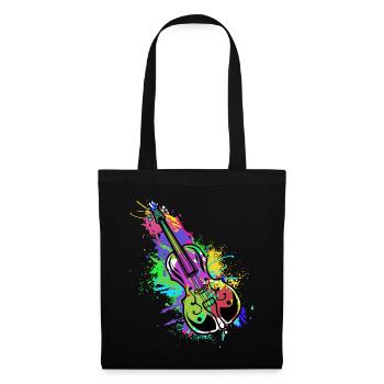 Cello Kontrabass Klassisch Musik Lehrer Sinfonie - Stoffbeutel - Schwarz - Vorne