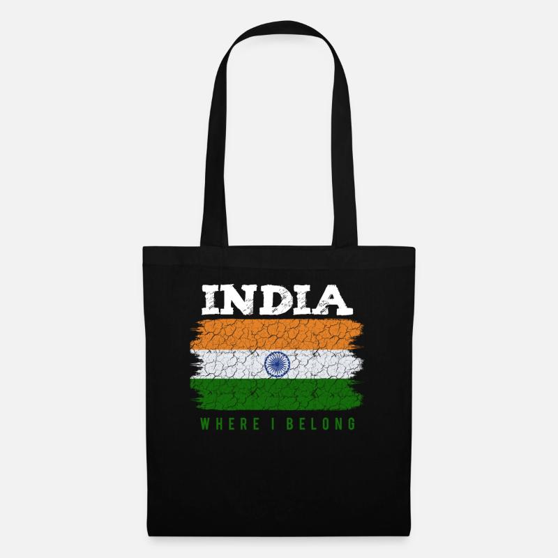 Indien - Stoffbeutel - Schwarz