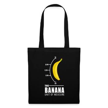 Banane Maßeinheit Gelb Nerd lustiges Geschenk - Stoffbeutel - Schwarz - Vorne