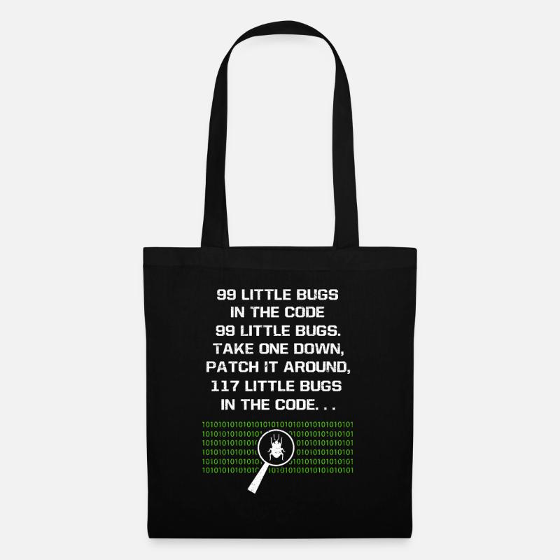 99 Little Bugs In The Code Computer Geek Programme - Tote Bag - black