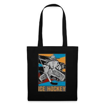 Hockey sur glace rondelle de hockey sur glace - Sac en tissu - noir - Devant