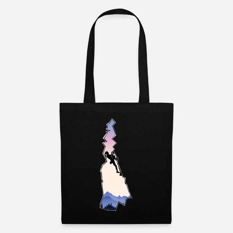 Bouldering Bouldern Klettern Geschenk - Stoffbeutel - Schwarz