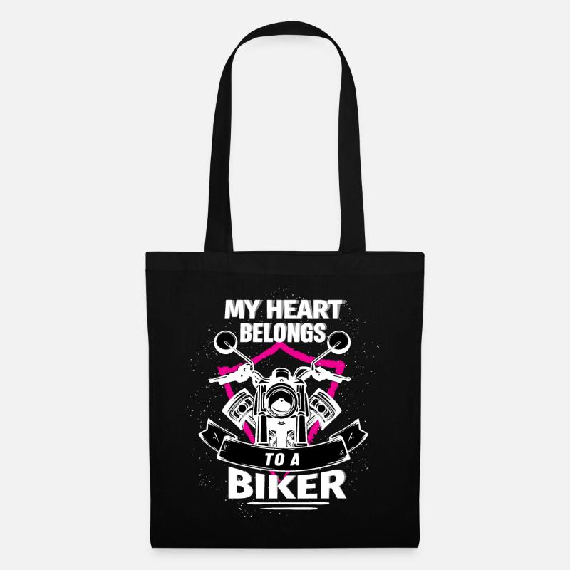Motorrad Motorradfahrer Geschenk Spruch - Stoffbeutel - Schwarz