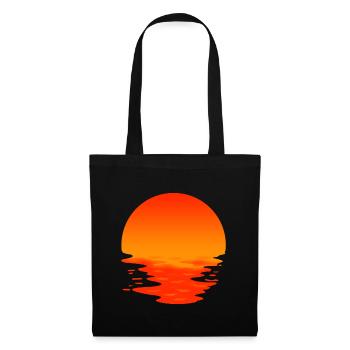 Sonnenuntergang Geschenk Sonnenaufgang Sonne - Stoffbeutel - Schwarz - Vorne