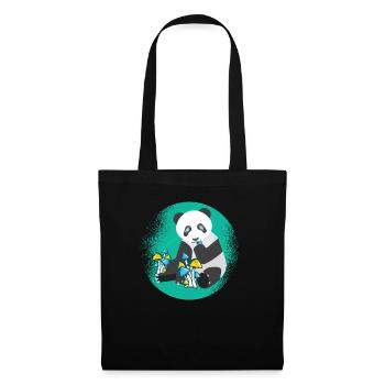 Chemise de musique techno psychédélique aux champignons Psytrance - Sac en tissu - noir - Devant