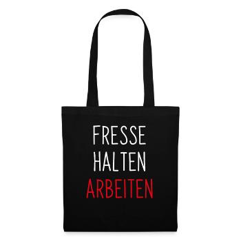 Garder un visage - Travailler, capitaliste, cadeau - Sac en tissu - noir - Devant