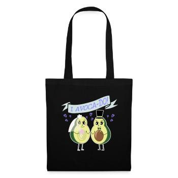 Mariage d'avocat se marier Funny Food - Sac en tissu - noir - Devant