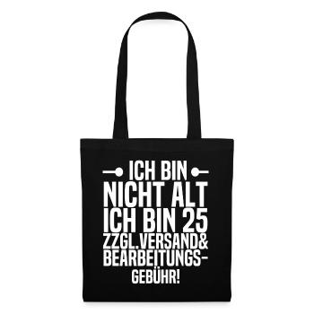 25.Geburtstag - Stoffbeutel - Schwarz - Vorne