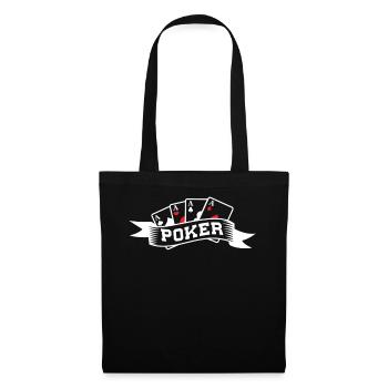 Poker playing cards aces - Tote Bag - black - Front