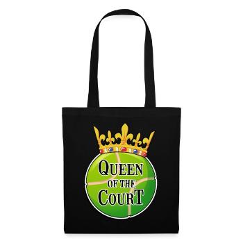 Tennis Damen Frauen Tennisspielerin Geschenk Idee - Stoffbeutel - Schwarz - Vorne
