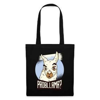 Lama Problem Funny No Probllama Gift Geek Sweet - Tote Bag - black - Front
