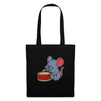 Baby Child Kids Drum Mouse Music Gift Sweet - Tote Bag - black - Front