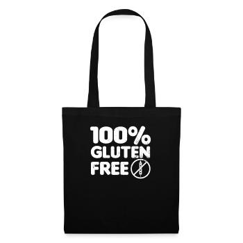 Zöliakie 100% Gluten-freies Geschenk - Stoffbeutel - Schwarz - Vorne