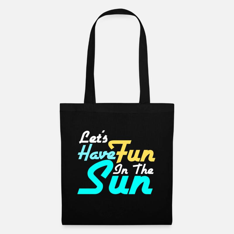 Sonne - Stoffbeutel - Schwarz