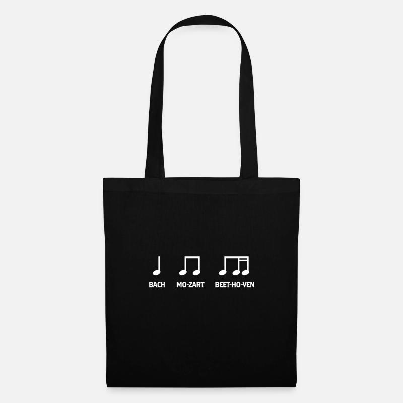 Klassik Musik Bach Mozart Beethoven Geschenk Idee - Stoffbeutel - Schwarz