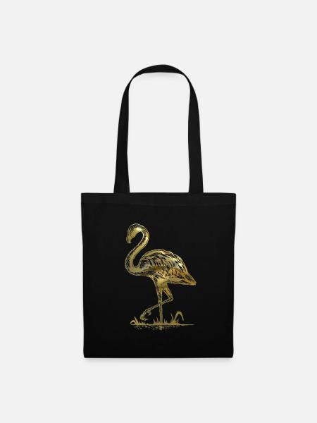 Flamingo - Stoffbeutel - Schwarz