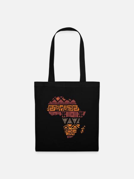 braunkarte afrika geschenk - Stoffbeutel - Schwarz