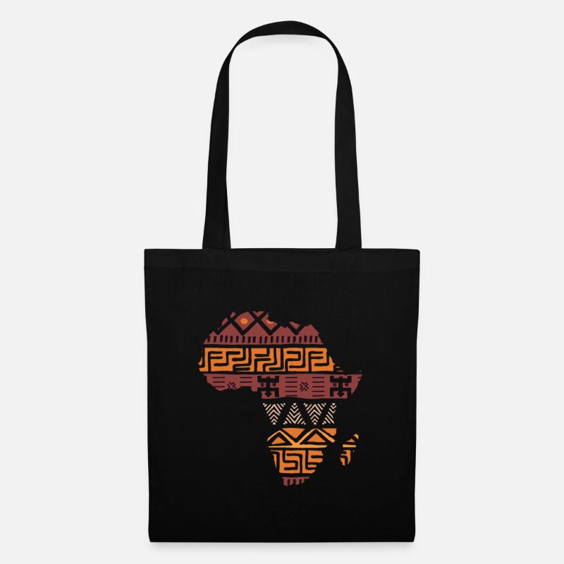 braunkarte afrika geschenk - Stoffbeutel - Schwarz