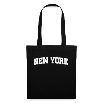 New York - Sac en tissu - noir - Devant