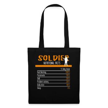 Ingrédients du soldat - Sac en tissu - noir - Devant