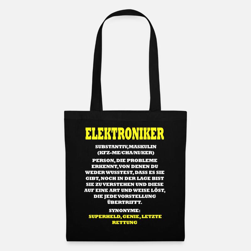 Elektroniker - Stoffbeutel - Schwarz