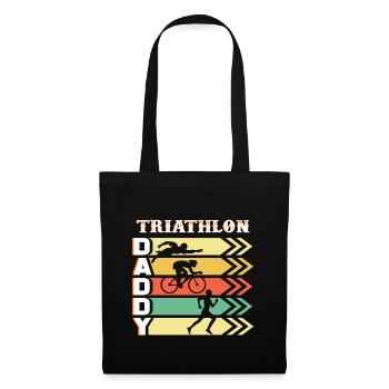 Idée Cadeau Triathlon Papa Papa Papa Triathlète - Sac en tissu - noir - Devant
