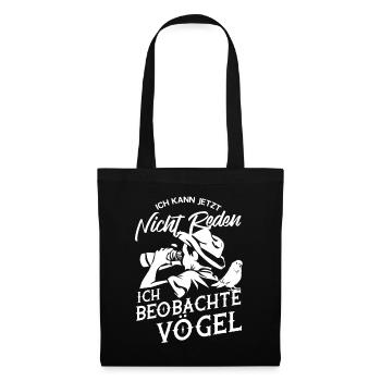 Vögel Vogel beobachten - Stoffbeutel - Schwarz - Vorne