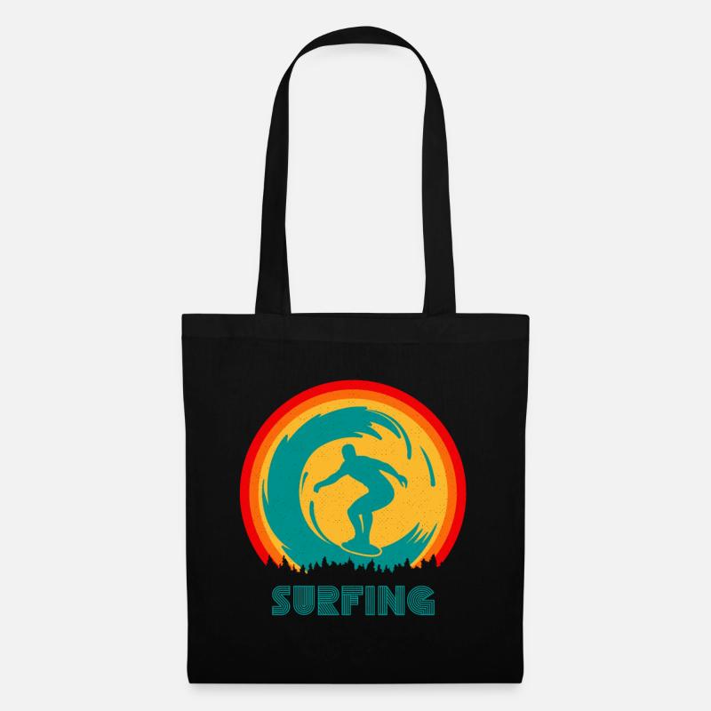Surf surf sur surf retro 60 - Sac en tissu - noir