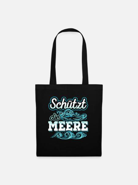 Schützt die Meere - Stoffbeutel - Schwarz