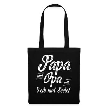 Papa et grand-père de corps et d’âme - Sac en tissu - noir - Devant