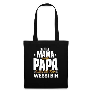 Funny East German Gift Funny Saying West Germany - Stoffbeutel - Schwarz - Vorne